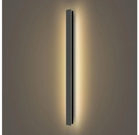 Brilagi - Aplica LED de perete pentru exterior LINEAR, 22W, 230V, 3000K, IP65, negru