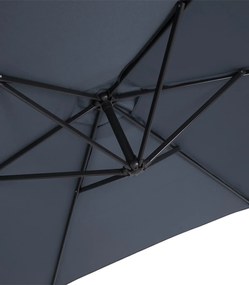 Umbrela soare cu manivela rotunda Functie dee inclinare Antracit 330 cm
