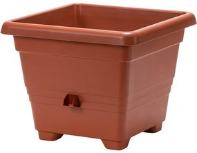 Plastia Bergamot ghiveci de flori cu auto-udare 40 x 40 cm gri deschis, 40 x 40 cm