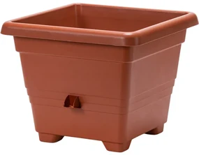 Plastia Bergamot ghiveci de flori cu auto-udare 40 x 40 cm gri deschis, 40 x 40 cm