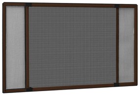 vidaXL Plasă insecte extensibilă pentru ferestre, maro, (75-143)x50 cm