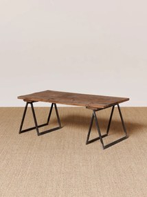 Masuta de cafea, din lemn reciclat, cu aspect vintage, Sutton