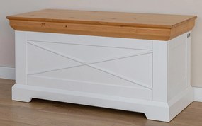 Băncuță lemn masiv cu Ladă Iris II, 95 × 42 × 50 cm