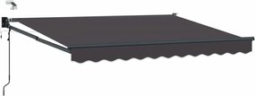 vidaXL Cort electric retractabil Antracit 3,5 x 2 m