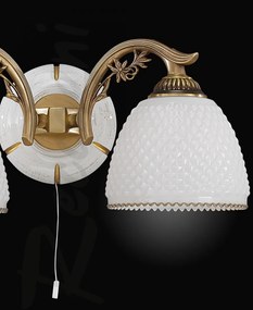 Aplica de perete cu 2 brate din alama design italian 8606
