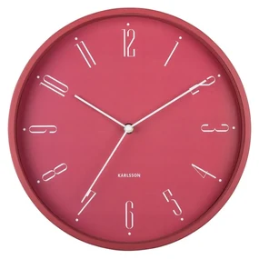 Karlsson 5988RD ceas de perete design, roz,diametru 30 cm