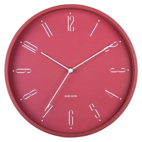 Karlsson 5988RD ceas de perete design, roz,diametru 30 cm