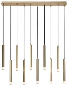 Lustră pe cablu Rabalux 72365 RAMIRA 10xG9/5W/230V auriu