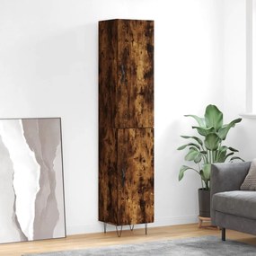 3198822 vidaXL Dulap înalt, stejar fumuriu, 34,5x34x180 cm, lemn prelucrat