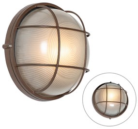 Lampă de perete exterioară industrială maro ruginiu IP44 - Hanneke