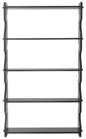 Bibliotecă neagră din lemn de pin 84x140x20 cm Savoya – Bloomingville