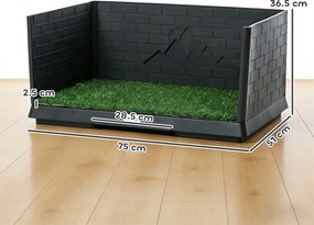 PawHut Toaletă pentru câini cu tavă detașabilă, 75 x 51 x 36,5 cm | Aosom Romania