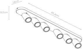 Spot LED Lucide 23954/31/31 XYRUS 6xGU10/5W/230V alb
