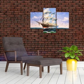 Tablou - Vapor pe valuri (90x60 cm)