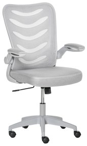 Scaun de Birou Ergonomic, Fotoliu Pivotant, Inaltime Reglabila, Functie de leganare 58.5x58x94.5-103.5cm, Gri Vinsetto | Aosom RO
