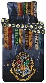 Harry Potter Houses lenjerie de pat 140×200cm, 70×90 cm