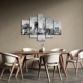 Tablou - Oraș de artă de cafea (150x105 cm)