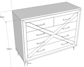 Dulap COMFORT 100x80 cm maro/negru