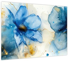Tablou - Floral, pictură cu cerneală (70x50 cm)