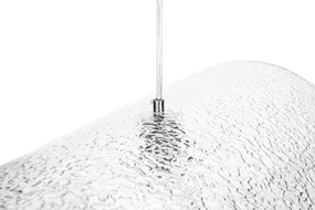 Lustra suspendata din sticla structurata Hat 80 transparent