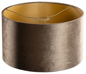Abajur din catifea maro cu interior auriu 35/35/20