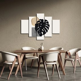 Tablou - Abstracție cu frunze tropicale N⁰2 (150x105 cm)