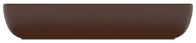 Chiuveta dreptunghiulara lux, maro inchis, 71x38 cm, ceramica matte dark brown