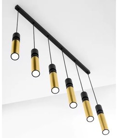 Lustră pe cablu Jupiter 2008 ALAS 6xGU10/10W/230V auriu/negru