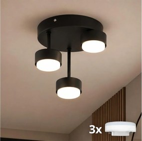 Brilagi - Lustră LED MONO montată pe plafon 3xGX53/30W/230V, negru