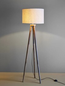 Lampă decorativă de podea din lemn de mango cu bază tripod, culoare maro, 46×156 cm, „Etienne”