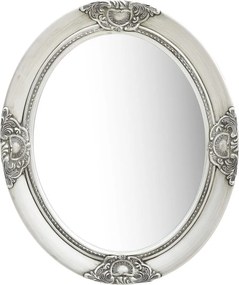vidaXL Oglindă de perete în stil baroc, argintiu, 50 x 60 cm
