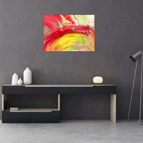 Tablou pe sticlă cu abstracție - pictura (70x50 cm)