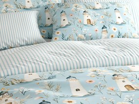 Lenjerie de pat din bumbac LIGHTHOUSE POLY albastru Dimensiune lenjerie de pat: 70 x 90 cm | 140 x 200 cm