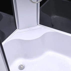 Cabină de duș Karolino 90 neagră cu tavă adâncă