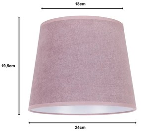 Duolla - Abajur pentru lampă de birou CLASSIC M E27 pr. 24 cm roz