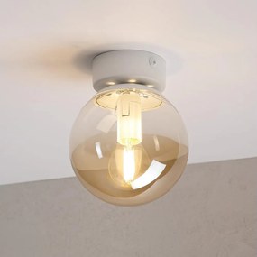 Plafonieră ELIAS 1xE14/5W/230V Ø 13 cm alb/bej fumuriu