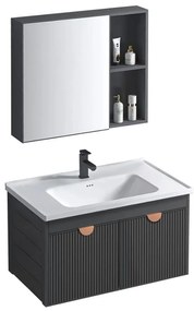 Set mobilier de baie cu lavoar Mario 60cm Grey