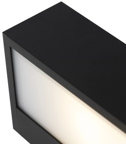 Lampa de perete dreptunghiulară de design neagră 25cm - Houx