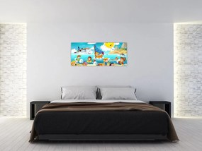 Tablou -Ziua la plajă (120x50 cm)