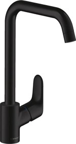 Baterie bucatarie Hansgrohe Focus M41 260 monocomanda negru mat