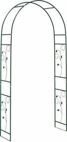 vidaXL Arc de Grădină Floral Verde 115 x 37 x 231 cm