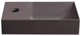 Chiuvetă mică pentru WC maro închis din beton 31x17 cm Piccolino – Sapho