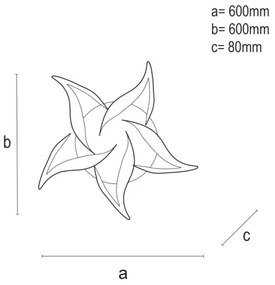 Lustră LED dimabilă aplicată LED/100W/230V 3000-6500K + telecomandă
