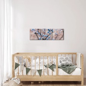 Tablou cu fructe pe tufiș (cu ceas) (90x30 cm)