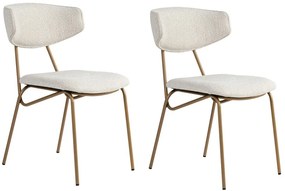 Set de scaune de sufragerie Nancy White and Gold,2 buc.