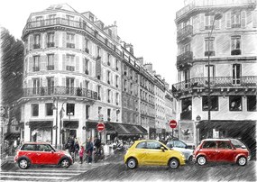 Fototapet. Grafica cu Promenada Parisiana. Art.060052