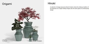 Ghiveci plante design decorativ modern exterior/interior ORIGAMI Hinoki 76x76x120cm