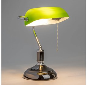 Brilagi - Lampă de birou BANK OFFICE 1xE27/60W/230V negru/argintiu/verde
