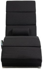 HOMCOM Fotoliu relaxant șezlong de relaxare ergonomic, cu masaj și încălzire, cu telecomandă 56 x 168 x 84 cm negru | Aosom Romania