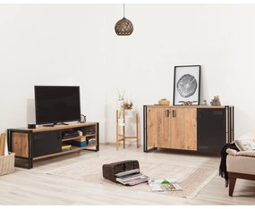 Mobilier living Cosmopolitan 6 (Pin atlantic + Negru). 1089055